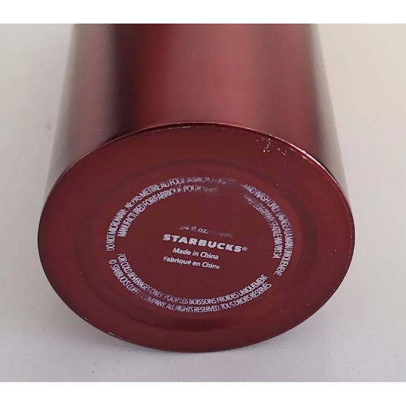 Starbucks 2018 Holiday Collection Crimson Red Stainless Steel Cold Cup‎ 24oz - Picture 5 of 5